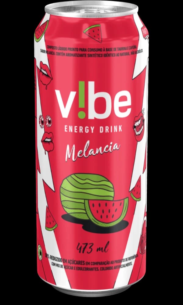 Energético V!be Melancia, 473 ml